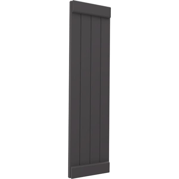 Ekena Millwork Americraft 4-Board Exterior Wood Joined Board-n-Batten Shutters w/ End Batten, ARW103BB414X49SMH, PR - ARW103BB414X49SMH