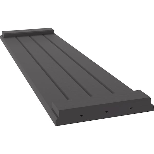 Ekena Millwork Americraft 4-Board Exterior Wood Joined Board-n-Batten Shutters w/ End Batten, ARW103BB414X49SMH, PR - ARW103BB414X49SMH