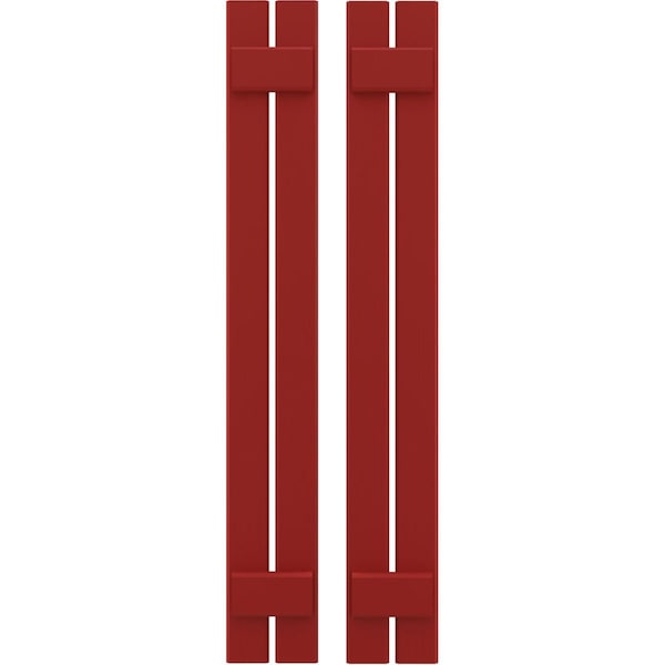 Ekena Millwork Americraft 2-Board (2 Batten) Exterior Real Wood Spaced Board-n-Batten Shutters, ARW101SB207X51BRH, PR - ARW101SB207X51BRH