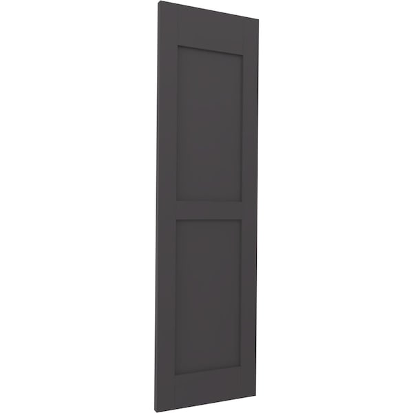 Ekena Millwork Americraft 2 Equal Flat Panel Exterior Real Wood Shutters, RW101FP12X78SMH, PR - RW101FP12X78SMH
