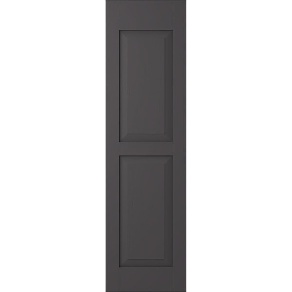 Ekena Millwork Americraft 2 Equal Flat Panel Exterior Real Wood Shutters, RW101FP12X78SMH, PR - RW101FP12X78SMH