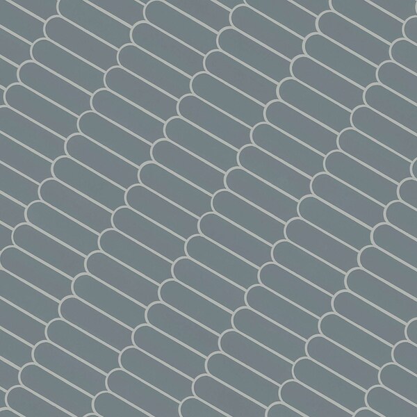 Msi Cielo Azul Scallop 12  in. X 12  in. Glossy Porcelain Mosaic Floor And Wall Tile, 15PK - ZOR-MD-0628