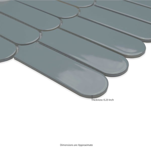 Msi Cielo Azul Scallop 12  in. X 12  in. Glossy Porcelain Mosaic Floor And Wall Tile, 15PK - ZOR-MD-0628