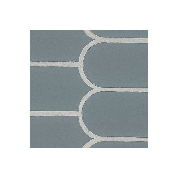 Msi Cielo Azul Scallop 12  in. X 12  in. Glossy Porcelain Mosaic Floor And Wall Tile, 15PK - ZOR-MD-0628