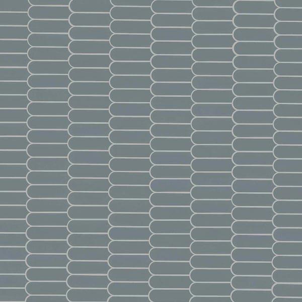 Msi Cielo Azul Scallop 12  in. X 12  in. Glossy Porcelain Mosaic Floor And Wall Tile, 15PK - ZOR-MD-0628