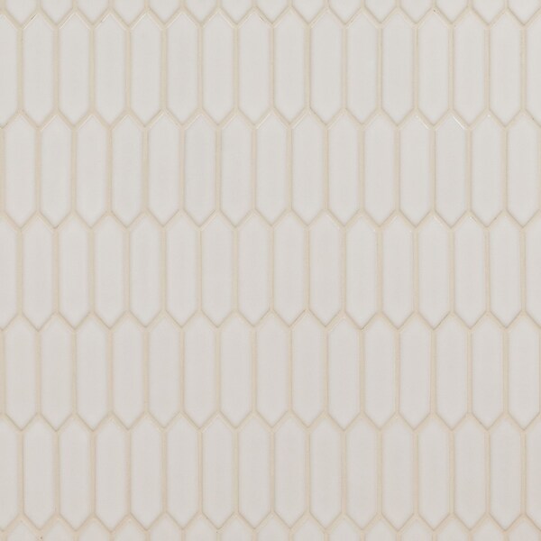 Msi Antique White Picket 1035 inX 1457 inGlossy Ceramic Mosaic Tile 10PK - ZOR-MD-0538