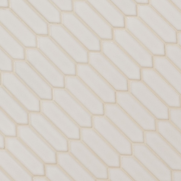 Msi Antique White Picket 1035 inX 1457 inGlossy Ceramic Mosaic Tile 10PK - ZOR-MD-0538