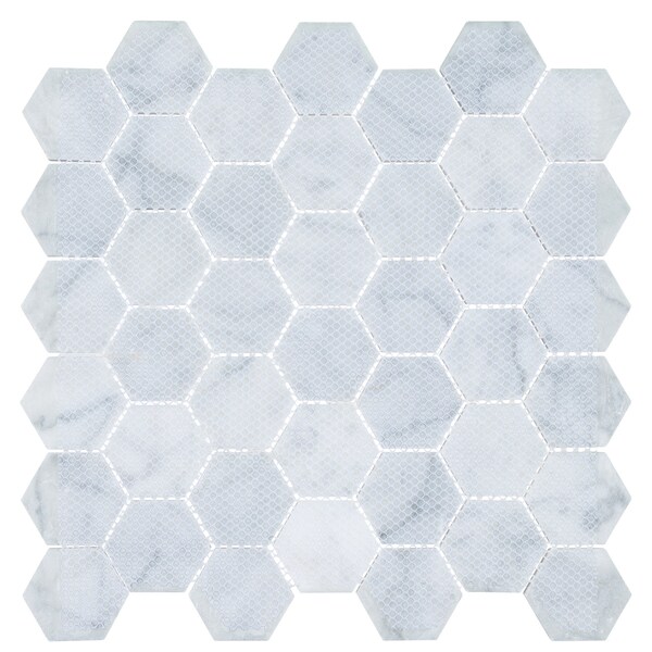 Andova Tiles SAMPLE Channing 2 x 2 Marble Honeycomb Mosaic Floor Use Tile - SAM-ANDCHA126