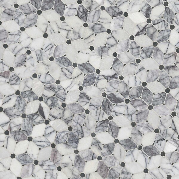 Msi Cecily Lilac Sample Polished Marble Mosaic Floor And Wall Tile - ZOR-MD-0613-SAM