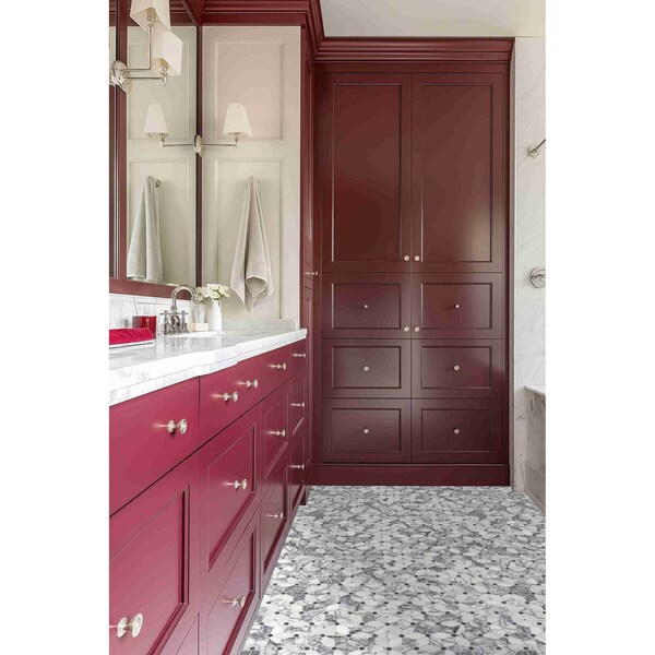 Msi Cecily Lilac Sample Polished Marble Mosaic Floor And Wall Tile - ZOR-MD-0613-SAM