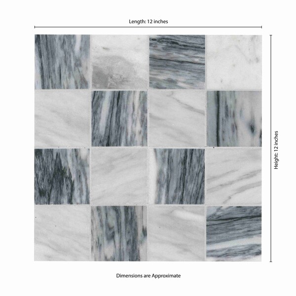 Msi Firenze Blend 12  in. X 12  in.  Polihsed Marble Mosaic Floor And Wall Tile, 10PK - ZOR-MD-0620