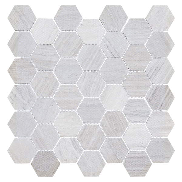 Andova Tiles ANDOVA TILES Channing 2" x 2" Marble Honeycomb Mosaic Floor Use Tile - ANDCHA129