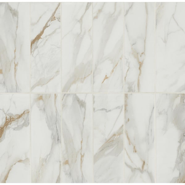 Msi Calacatta Gold 4" x 12" Porcelain Matte Subway Wall Tile, PK15 - ZOR-MD-0610