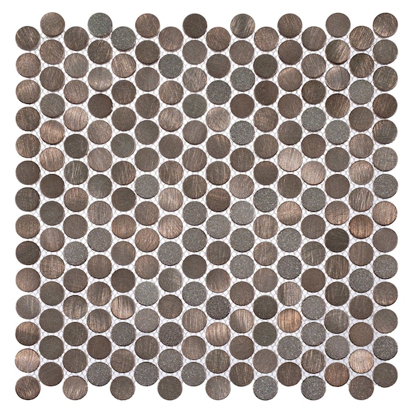 Andova Tiles ANDOVA TILES Orb 0.75" x 0.75" Metal Penny Round Mosaic Tile - ANDORB253