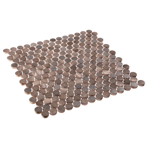 Andova Tiles ANDOVA TILES Orb 0.75" x 0.75" Metal Penny Round Mosaic Tile - ANDORB253