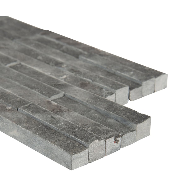 Msi Charcoal Pencil Splitface Ledger Corner  6 in.  X 18 in.  Slate Wall Tile, 6PK - ZOR-PNL-0123