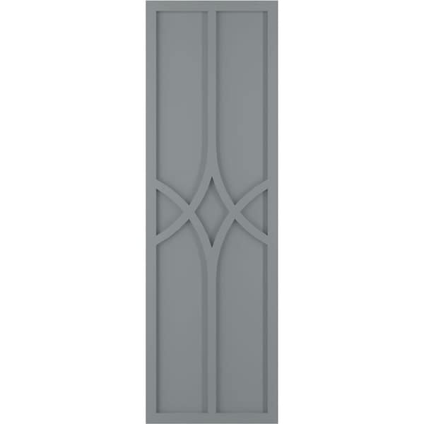 Ekena Millwork True Fit PVC Cedar Park Fixed Mount Shutters, Ocean Swell, 12W x 68H, PR - TFP001CP12X068CH