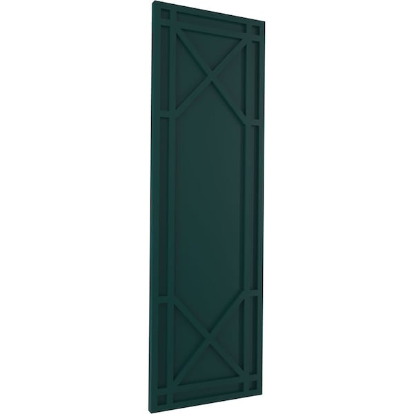 Ekena Millwork True Fit PVC Bungalow Fixed Mount Shutters, Thermal Green, 12W x 75H, PR - TFP001BG12X075FG