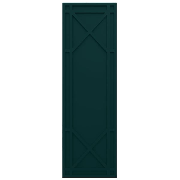 Ekena Millwork True Fit PVC Bungalow Fixed Mount Shutters, Thermal Green, 12W x 75H, PR - TFP001BG12X075FG
