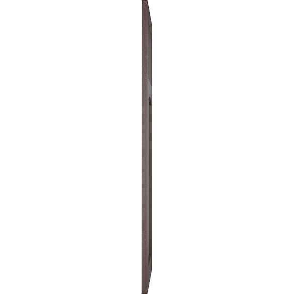 Ekena Millwork True Fit PVC San Miguel Mission Style Fixed Mount Shutters, Raisin Brown, 15W x 30H, PR - TFP001SM15X030TB