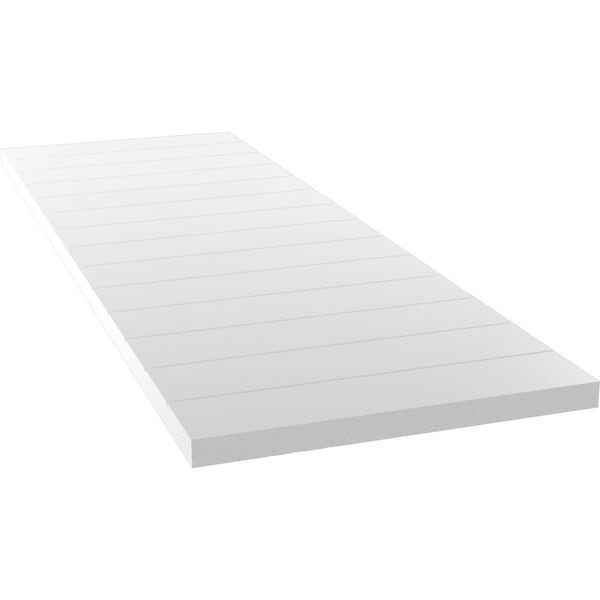 Ekena Millwork True Fit PVC Horizontal Slat Modern Style Fixed Mount Shutters, White, 12W x 38H, PR - TFP001HZ12X038WH