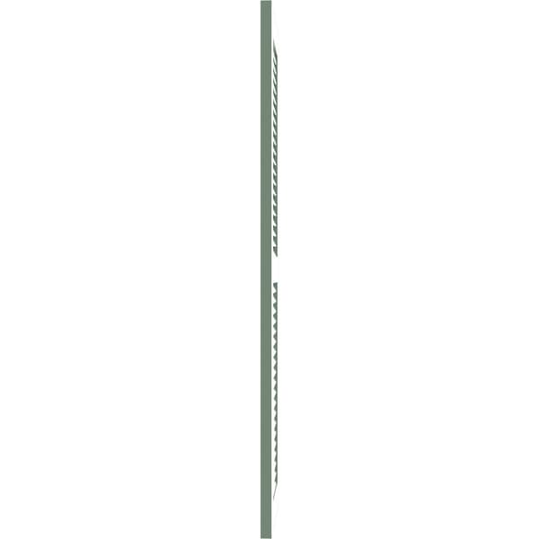 Ekena Millwork True Fit PVC, Two Equal Louver Shutters, Track Green, 15W x 35H, PR - TFP101LVF15X035TG