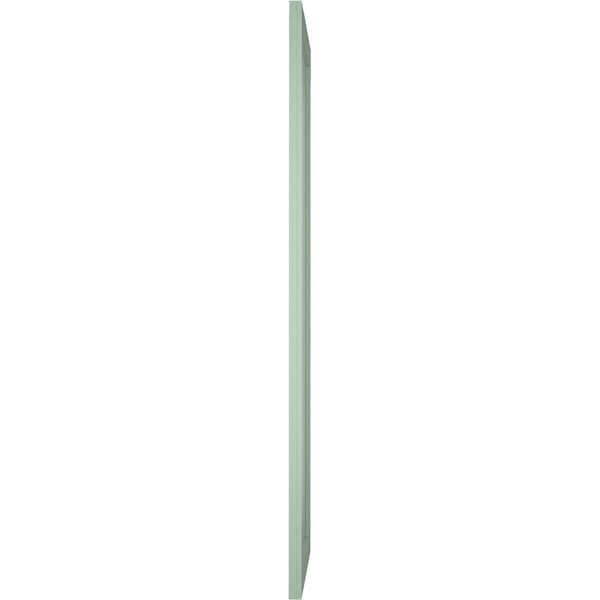 Ekena Millwork True Fit PVC Single Panel Herringbone Modern Style Fixed Mount Shutters, Track Green, 15W x 47H, PR - TFP001HB15X047TG