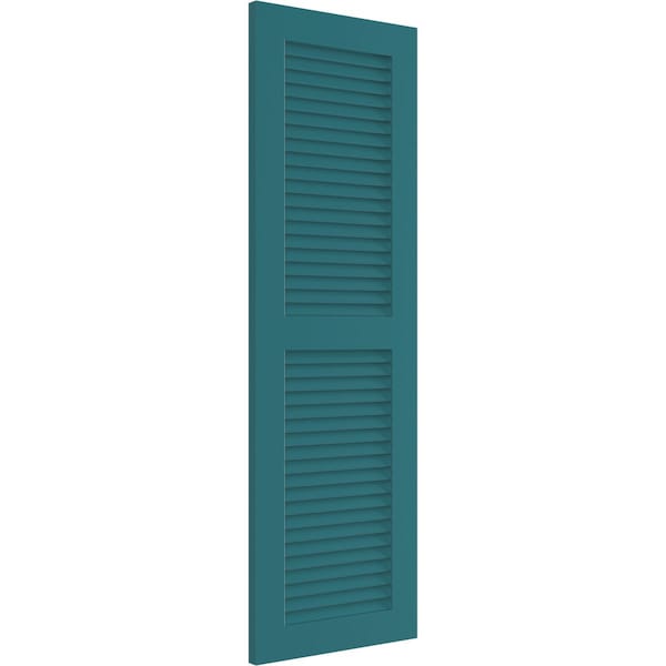 Ekena Millwork True Fit PVC, Two Equal Louver Shutters, Antigua, 12W x 78H, PR - TFP101LVF12X078AN