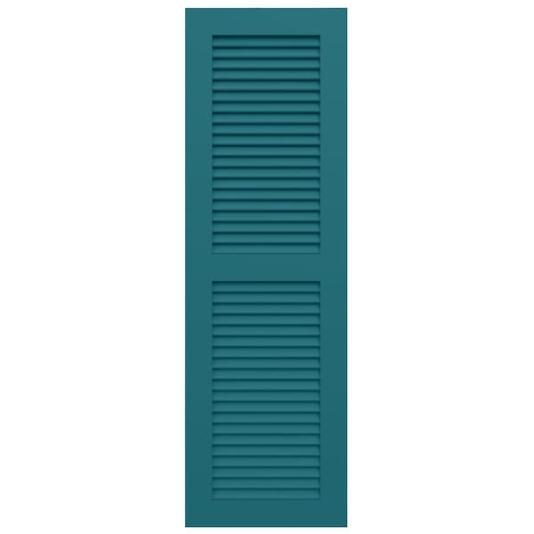 Ekena Millwork True Fit PVC, Two Equal Louver Shutters, Antigua, 12W x 78H, PR - TFP101LVF12X078AN