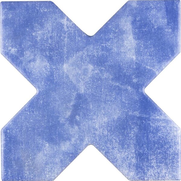 Apollo Tile Siena 5.35 in. x 5.35 in. Matte Blue Ceramic Cross-Shaped Wall and Floor Tile 5.37 sqft/case, 27PK - MOR88BLUCRA