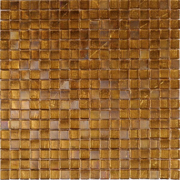 Apollo Tile Skosh 11.6 in. x 11.6 in. Glossy Towny Brown Glass Mosaic Wall and Floor Tile 18.69 sqft/case, 20PK - APLNB88BR612A