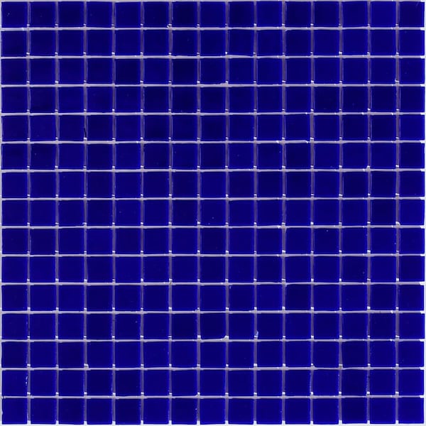 Apollo Tile Dune 12 in. x 12 in. Glossy Royal Blue Glass Mosaic Wall and Floor Tile 20 sq. ft./case, 20PK - APLSA88BL510A