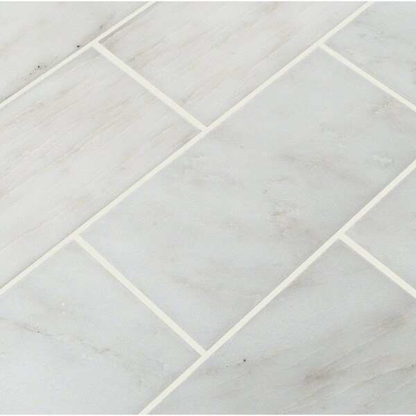 Msi Arabescato Carrara SAMPLE Honed And Beveled Marble Subway Tile - ZOR-NS-0035-SAM