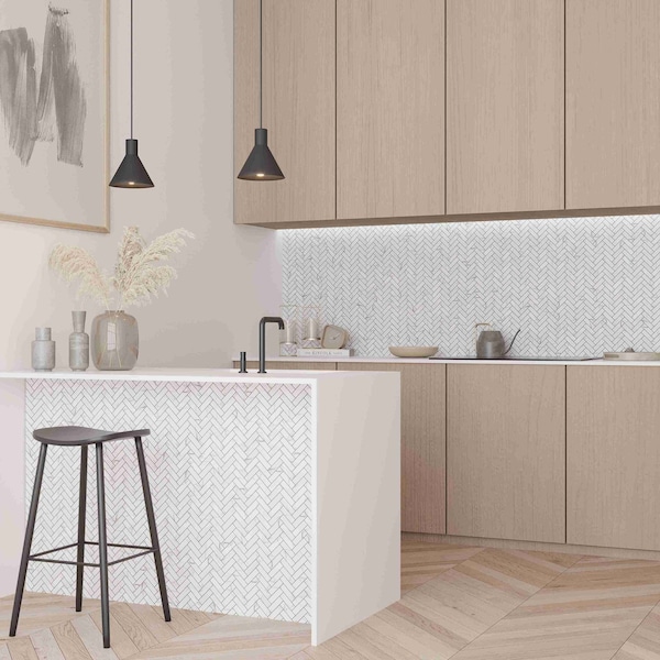 Apollo Tile Aloha 11 x 13 in. Polished White with Gray Vein Glass, Wall and Floor Tile 9.63 sq ft/case, 10PK - APLNNC8813CAA