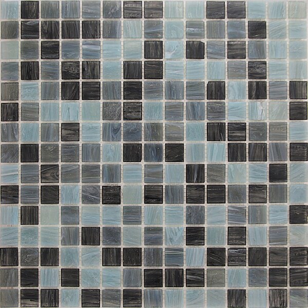 Apollo Tile Mingles 12 in. x 12 in. Glossy Dark Gray Glass Mosaic Wall and Floor Tile 20 sq. ft./case, 20PK - MIX2088GR728A