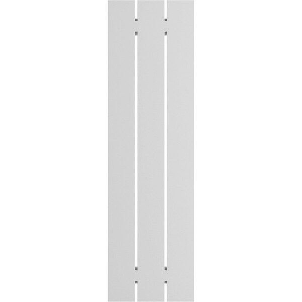 Ekena Millwork True Fit PVC Three Board Spaced Board-n-Batten Shutters, Primed , 17 1/8"W x 56"H - TFP101SBF17X056PR