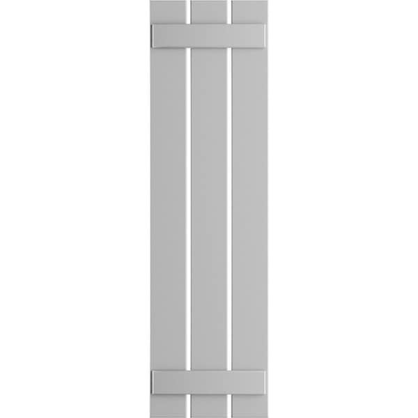 Ekena Millwork True Fit PVC Three Board Spaced Board-n-Batten Shutters, Primed , 17 1/8"W x 56"H - TFP101SBF17X056PR