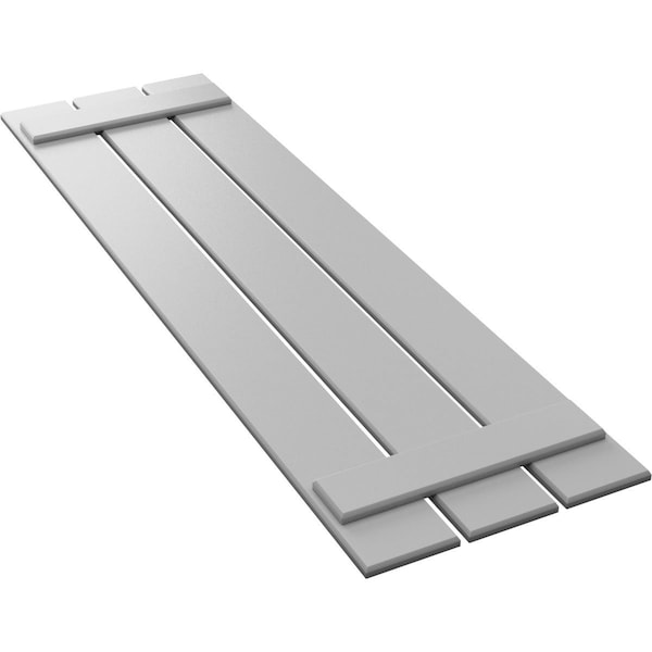 Ekena Millwork True Fit PVC Three Board Spaced Board-n-Batten Shutters, Primed , 17 1/8"W x 56"H - TFP101SBF17X056PR