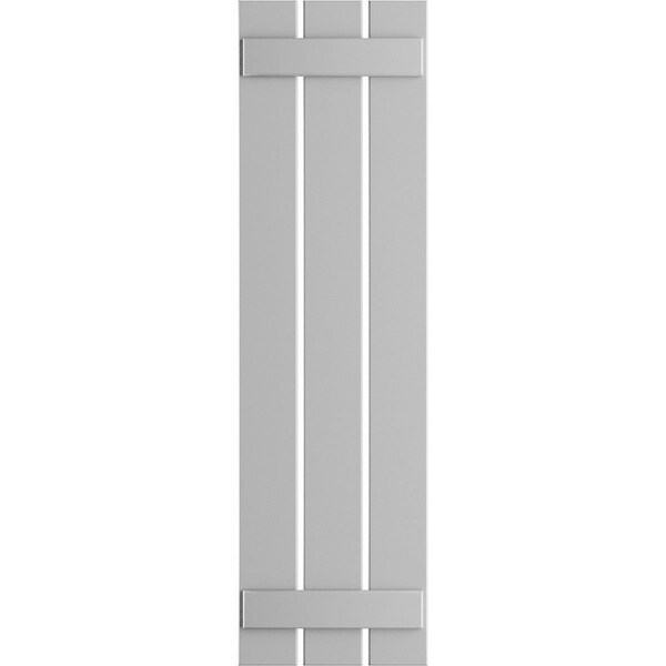 Ekena Millwork True Fit PVC Three Board Spaced Board-n-Batten Shutters, Primed , 17 1/8"W x 56"H - TFP101SBF17X056PR