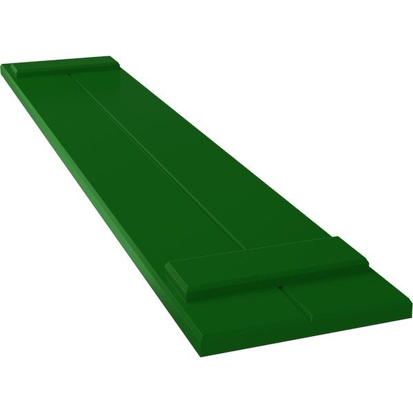 Ekena Millwork True Fit PVC Two Board Joined Board-n-Batten Shutters, Viridian Green, 10 3/4W x 77H, PR - TFP101BBF11X077HG
