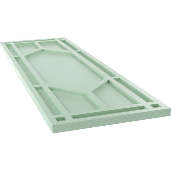 Ekena Millwork True Fit PVC Shaker Fixed Mount Shutters, Seaglass, 15W x 29H, PR - TFP001SK15X029SG