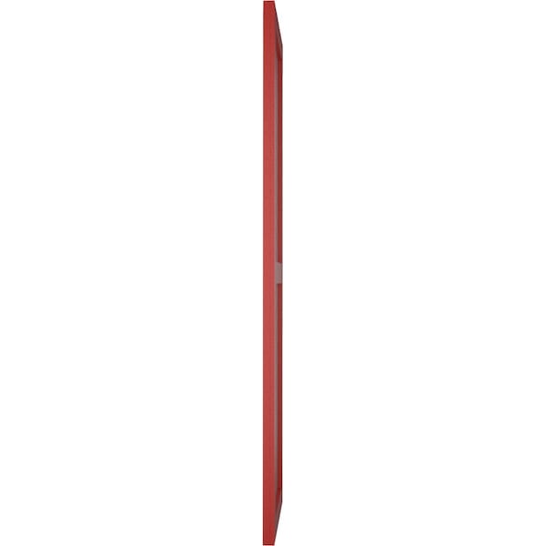 Ekena Millwork True Fit PVC Two Panel Chevron Modern Style Fixed Mount Shutters, Fire Red, 18W x 31H, PR - TFP101CV18X031BR