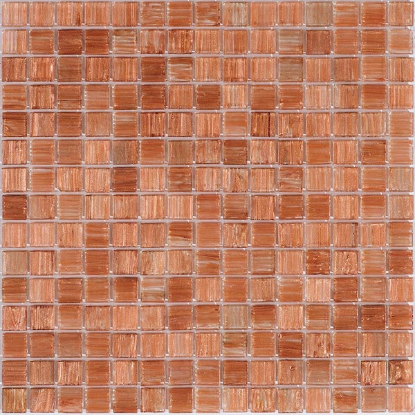 Apollo Tile Celestial 12 in. x 12 in. Glossy Copper Brown Glass Mosaic Wall and Floor Tile 20 sqft/case, 20PK - APLST88BR603A