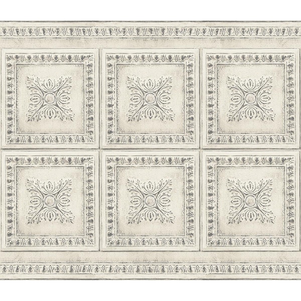 Muebles Para El Hogar Cream Vintage Tin Peel & Stick Backsplash Tiles - MU2532223