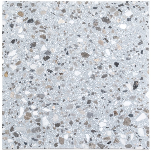 Apollo Tile 24x24 in. Honed Gray Beige Terrazzo Large Format Wall and Floor Tile 7.75 sq ft/case, 2PK - APLTRZ88GRSA