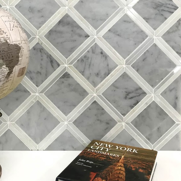 Apollo Tile Sample of Antique Square 12"x12" Marble Mosaic Tile - APLDC99S01EC15 SAMPLE