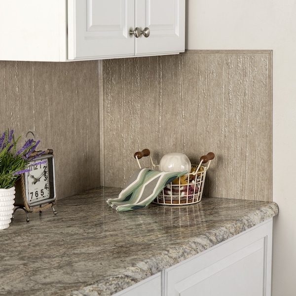 Fasade Fasade 18in x 24in Rain Batique Cream Backsplash Panel 5pk - PB7532