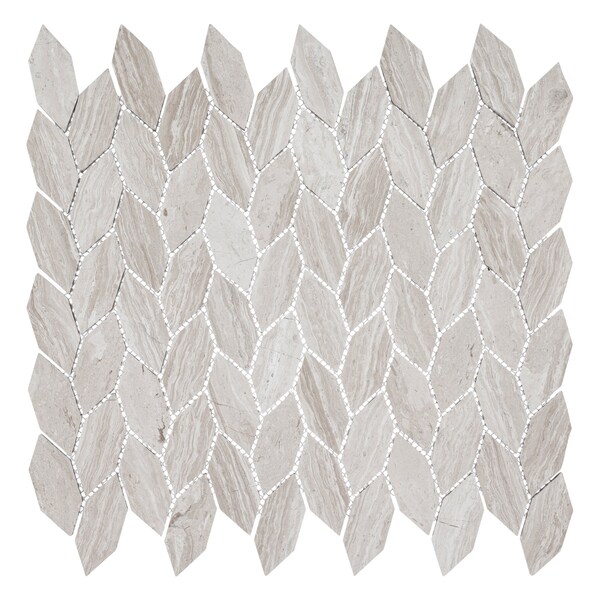 Andova Tiles SAMPLE Channing Elongated Hex  1 x 25 Marble Honeycomb Mosaic Wall  Floor Tile - SAM-ANDCHA139