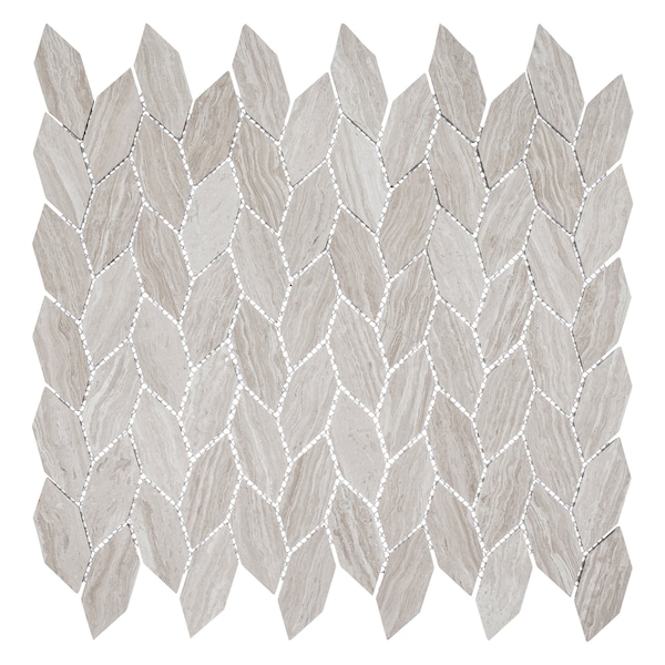 Andova Tiles SAMPLE Channing Elongated Hex  1 x 25 Marble Honeycomb Mosaic Wall  Floor Tile - SAM-ANDCHA139