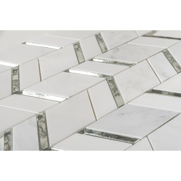 Andova Tiles ANDOVA TILES Casia Marble Chevron Mosaic Tile - ANDCAS182